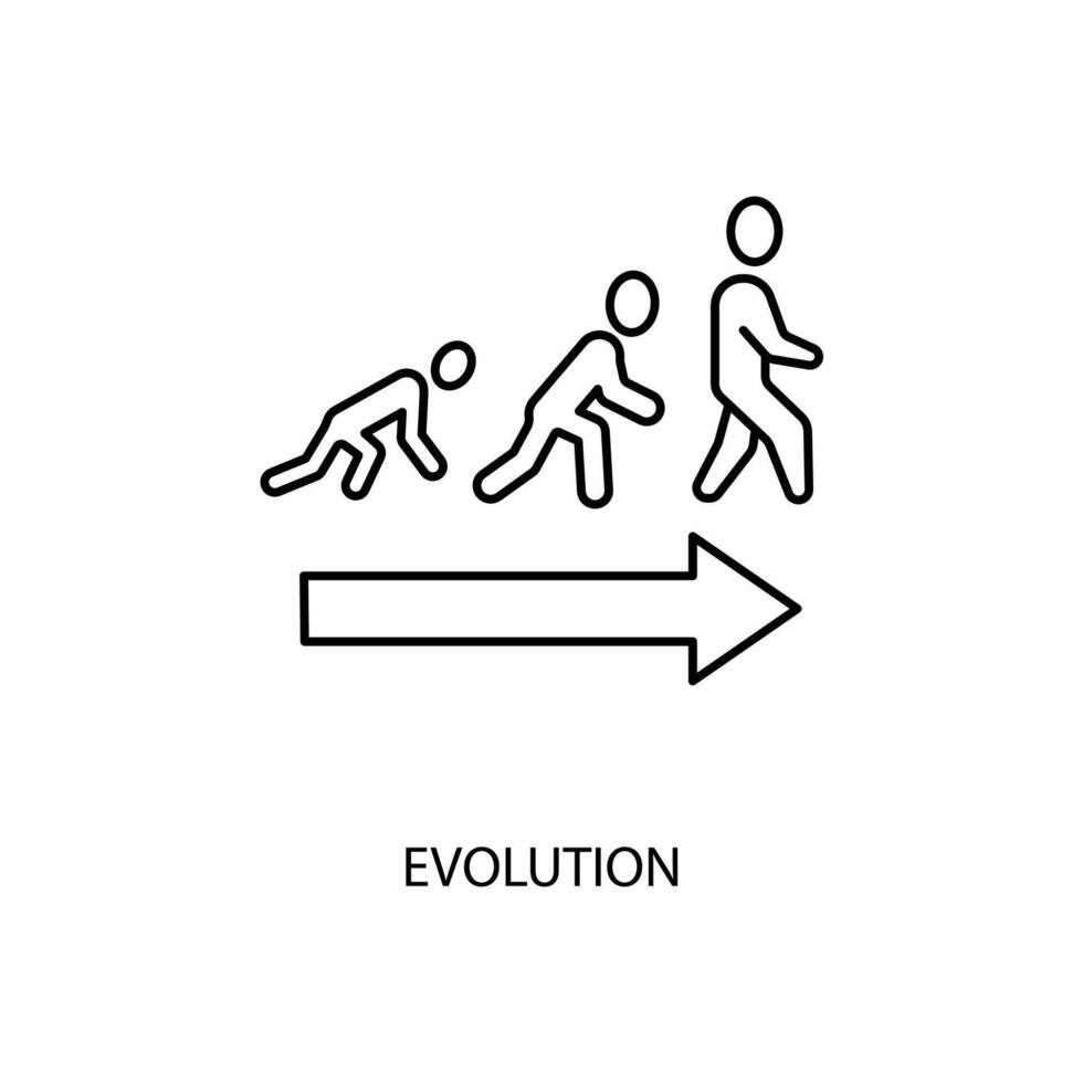 evolution concept line icon. Simple element illustration. evolution concept outline symbol design. vector