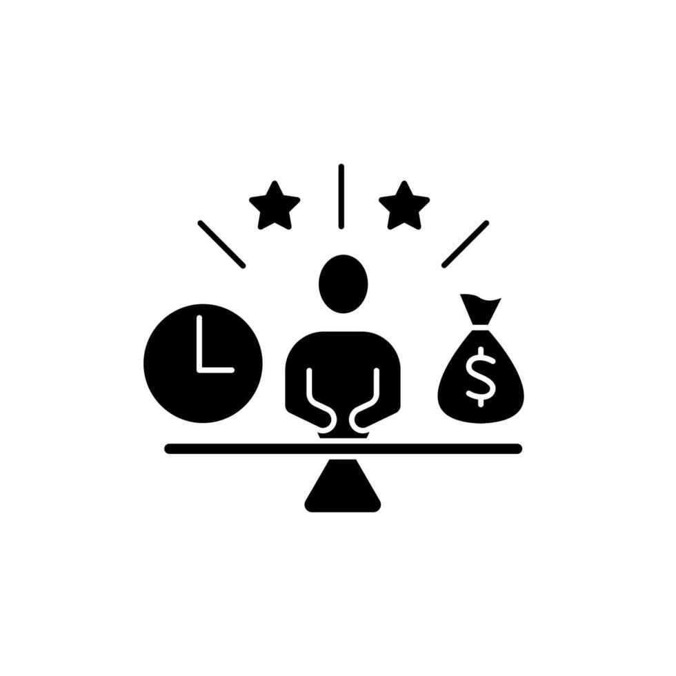 life balance concept line icon. Simple element illustration. life balance concept outline symbol design. vector