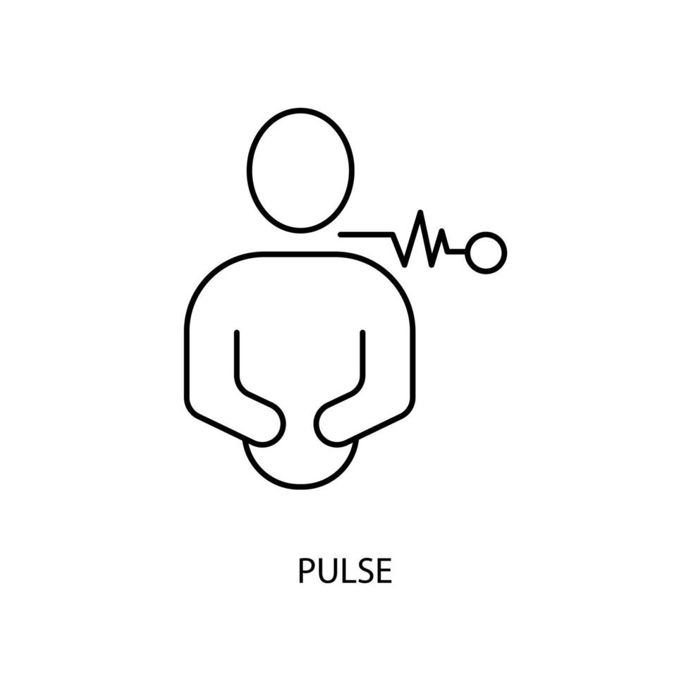 pulse concept line icon. Simple element illustration.pulse concept outline symbol de sign. vector