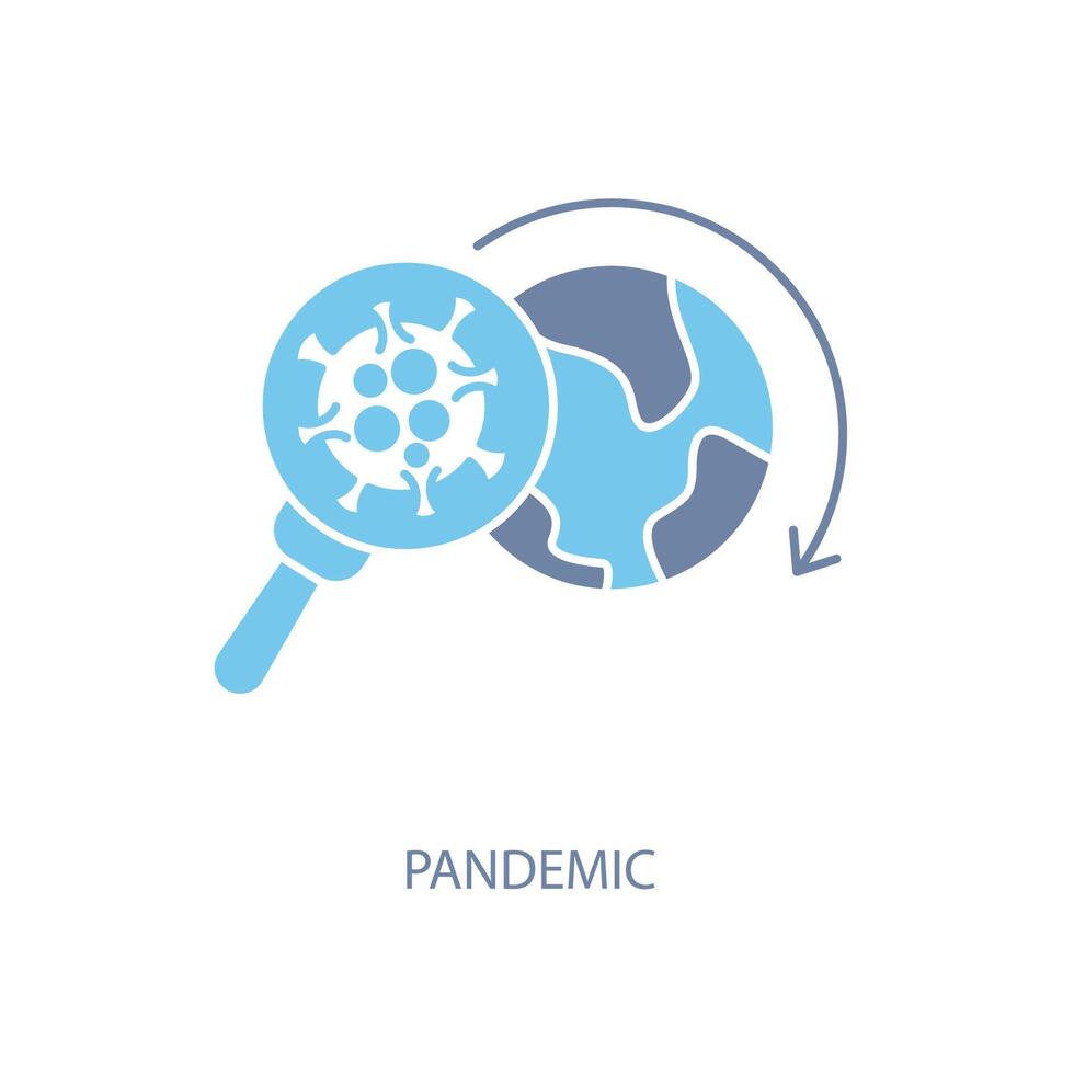 pandemic concept line icon. Simple element illustration. pandemic concept outline symbol design. vector