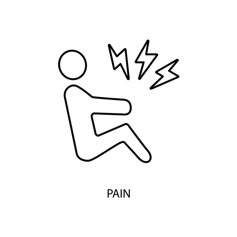 pain concept line icon. Simple element illustration. pain concept outline symbol design. vector