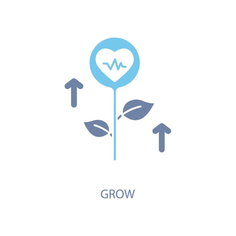 grow concept line icon. Simple element illustration.grow concept outline symbol de sign. vector