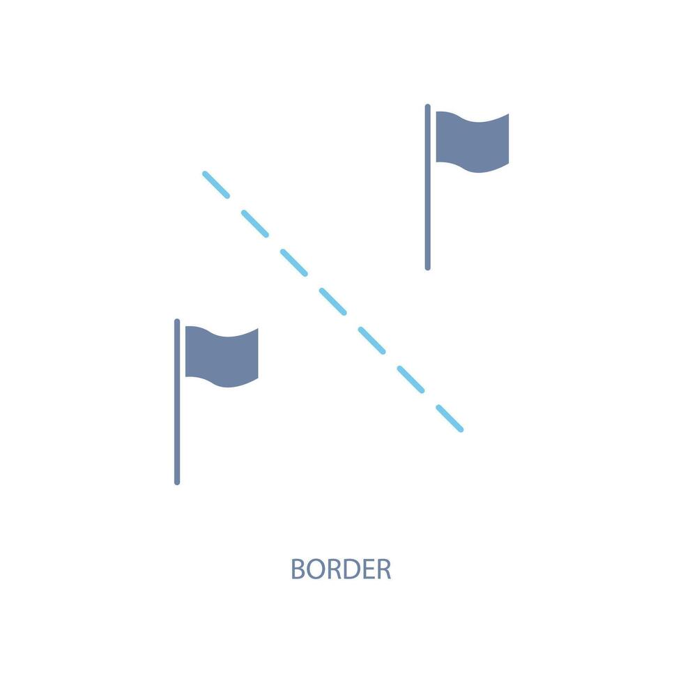 border concept line icon. Simple element illustration. border concept outline symbol design. vector
