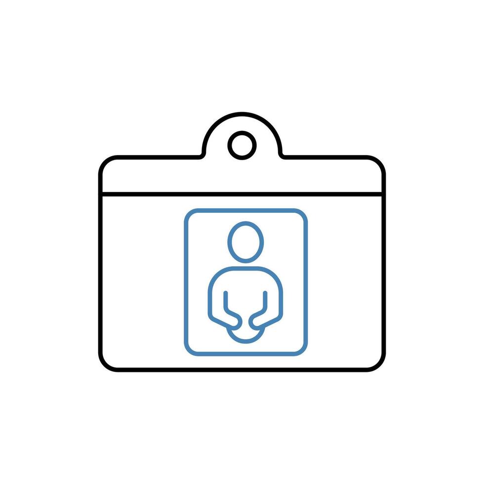 credentials concept line icon. Simple element illustration. credentials concept outline symbol design. vector