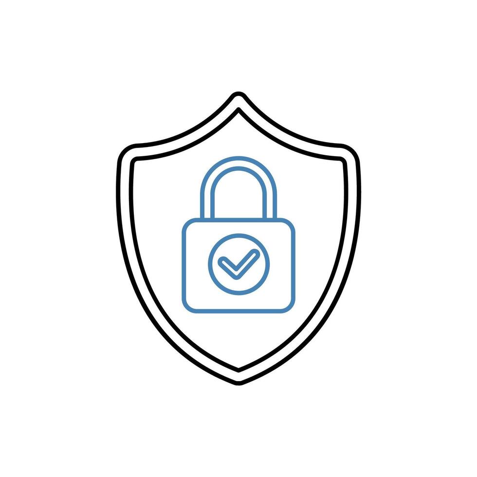 two factor authentication concept line icon. Simple element illustration. two factor authentication concept outline symbol design. vector