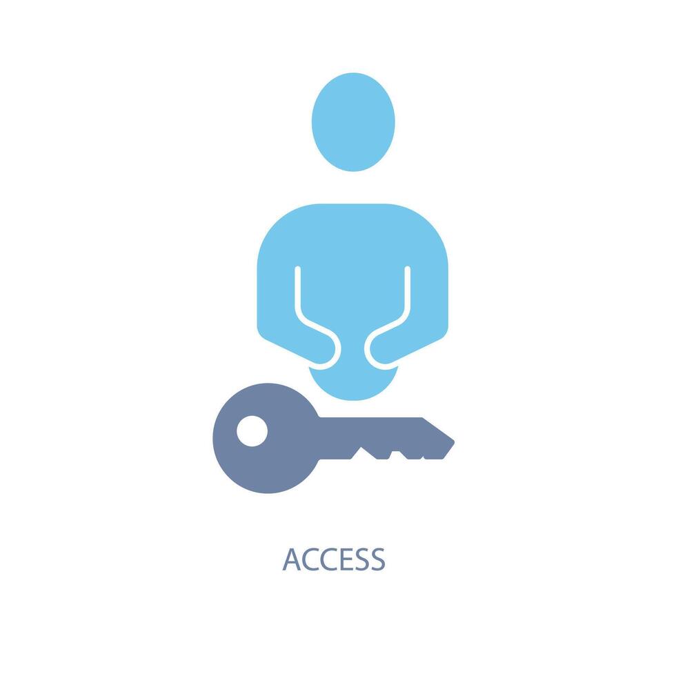 access concept line icon. Simple element illustration. access concept outline symbol design. vector