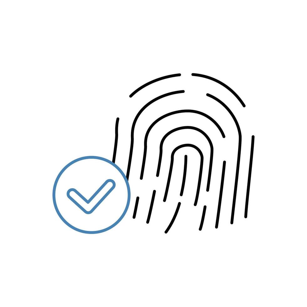 biometrics concept line icon. Simple element illustration. biometrics concept outline symbol design. vector