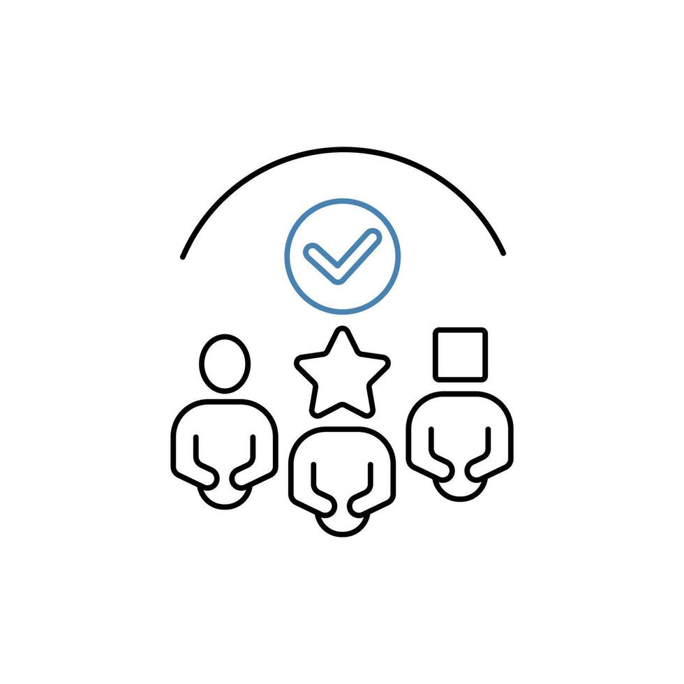diversity concept line icon. Simple element illustration. diversity concept outline symbol design. vector