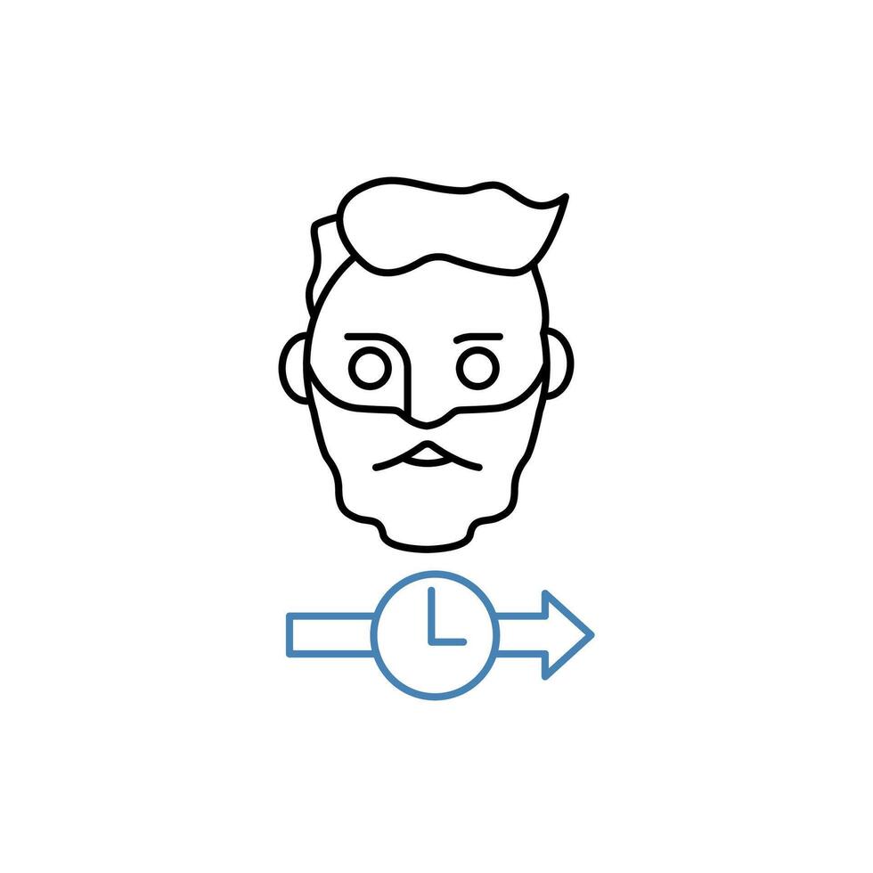 ageing concept line icon. Simple element illustration.ageing concept outline symbol de sign. vector