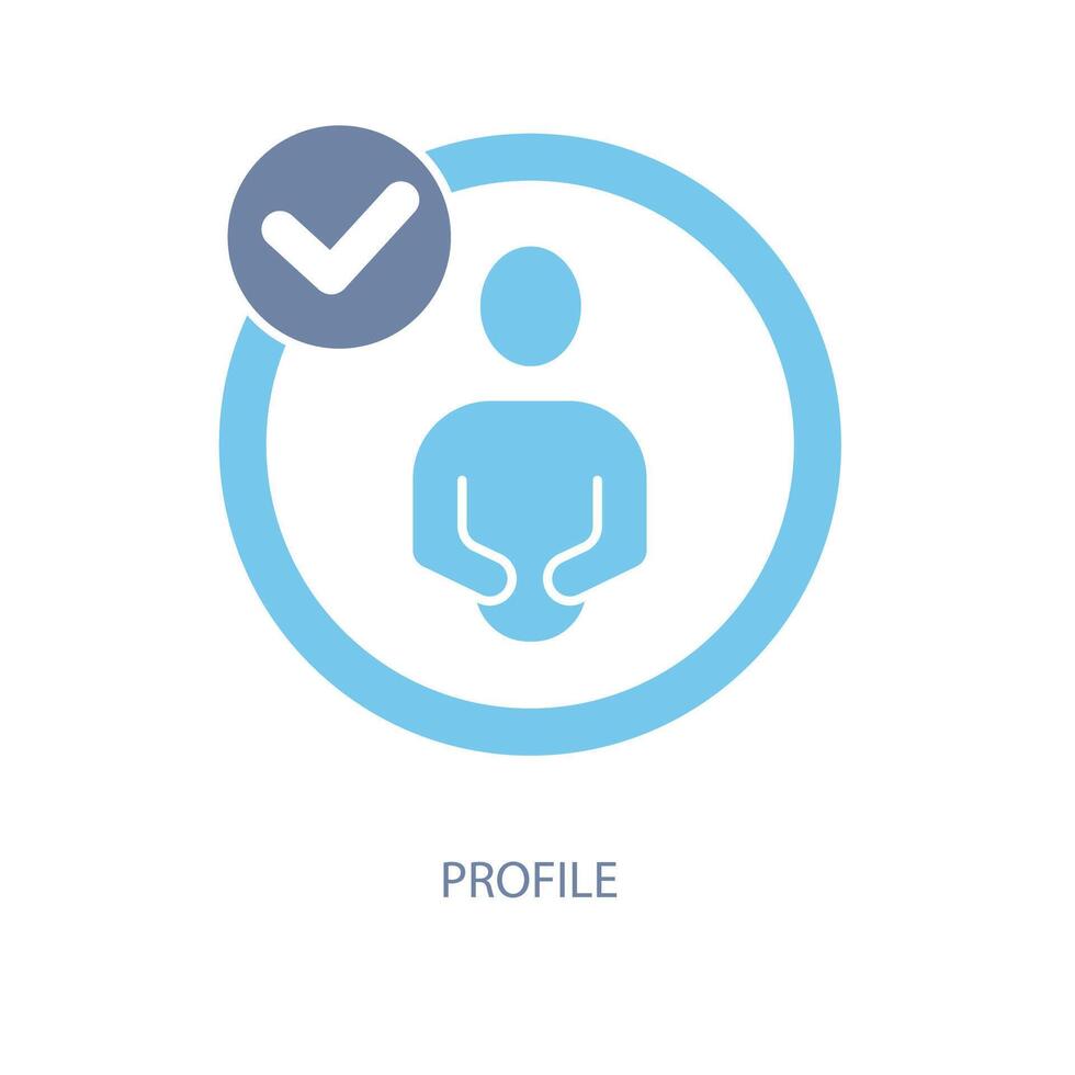 profile concept line icon. Simple element illustration. profile concept outline symbol design. vector