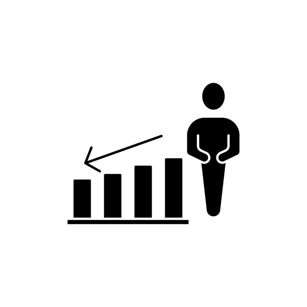 population decline concept line icon. Simple element illustration. population decline concept outline symbol design. vector