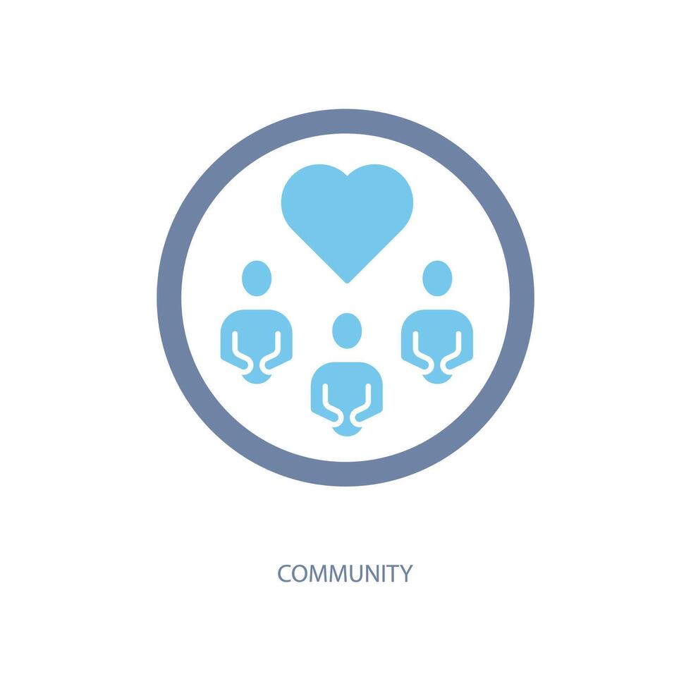 community concept line icon. Simple element illustration. community concept outline symbol design. vector