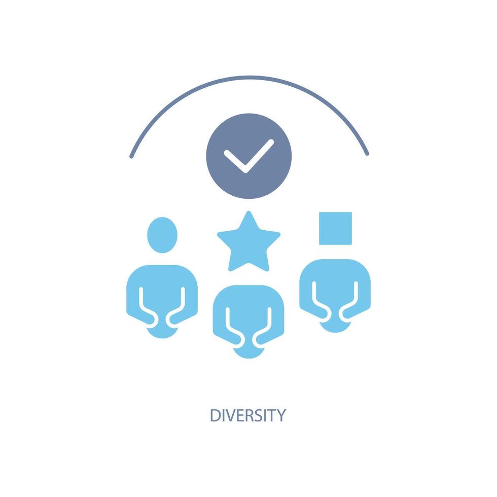 diversity concept line icon. Simple element illustration. diversity concept outline symbol design. vector