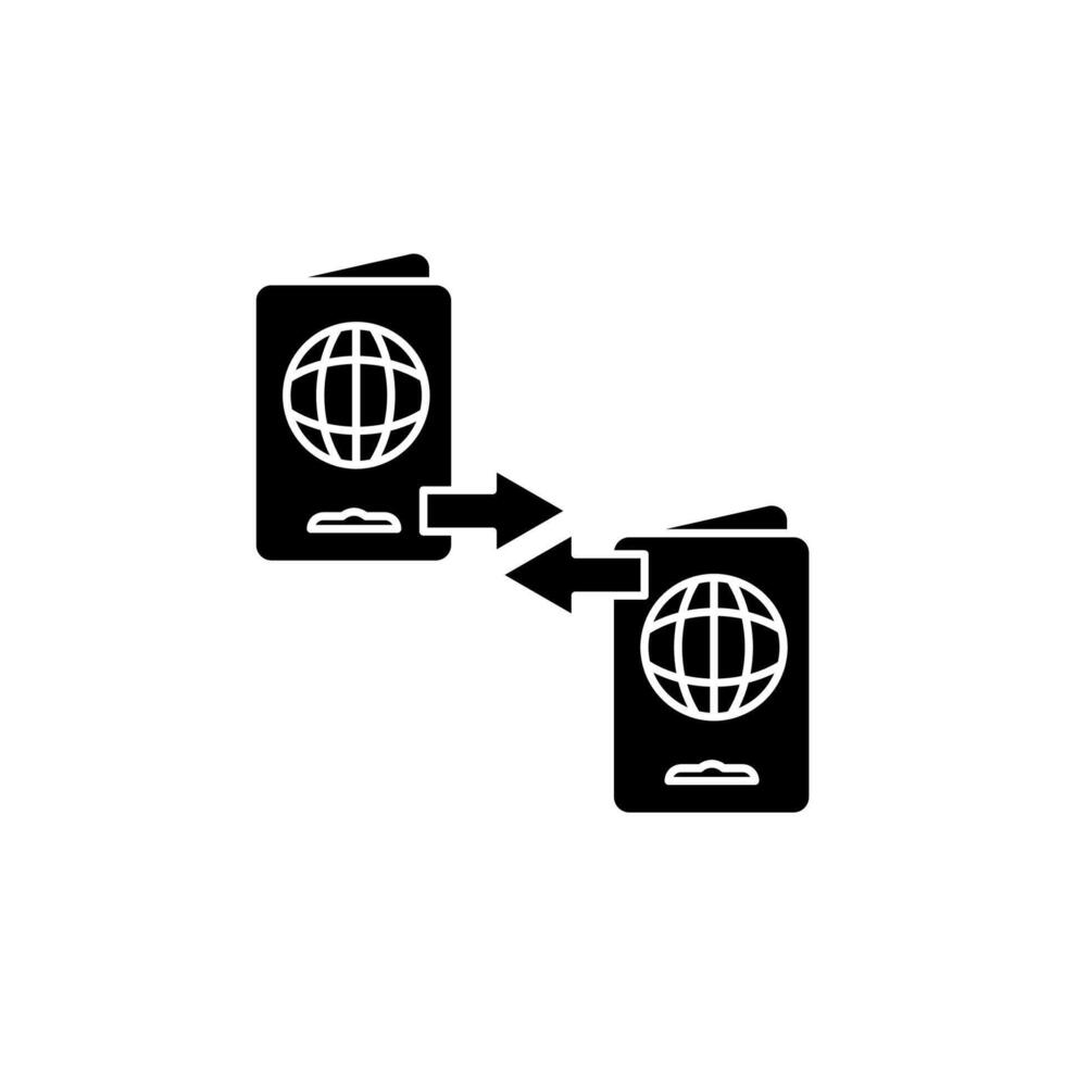 immigration concept line icon. Simple element illustration. immigration concept outline symbol design. vector