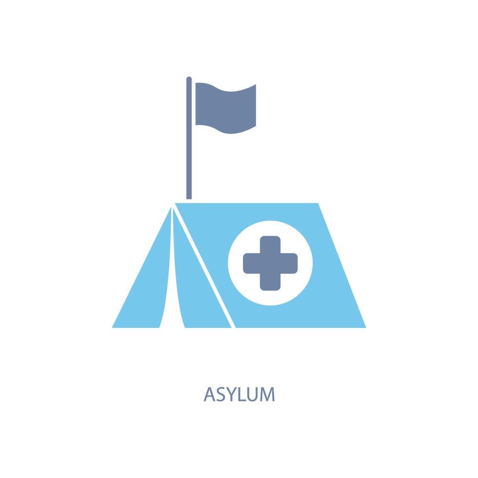 asylum concept line icon. Simple element illustration. asylum concept outline symbol design. vector