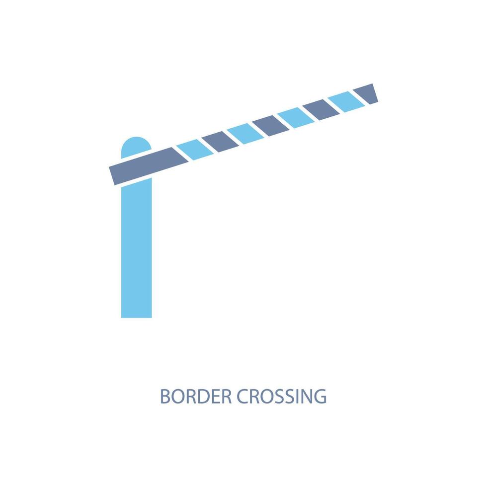 border crossing concept line icon. Simple element illustration. border crossing concept outline symbol design. vector