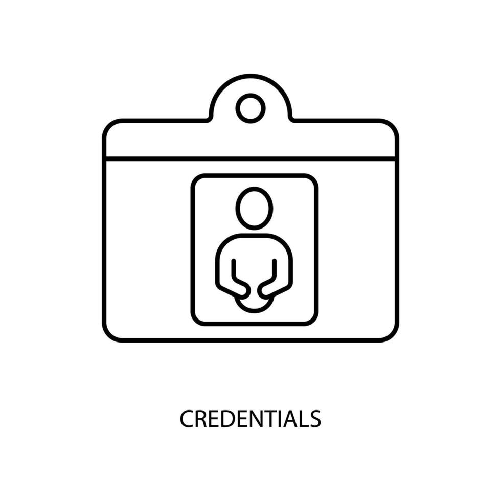 cartas credenciales concepto línea icono. sencillo elemento ilustración. cartas credenciales concepto contorno símbolo diseño. vector