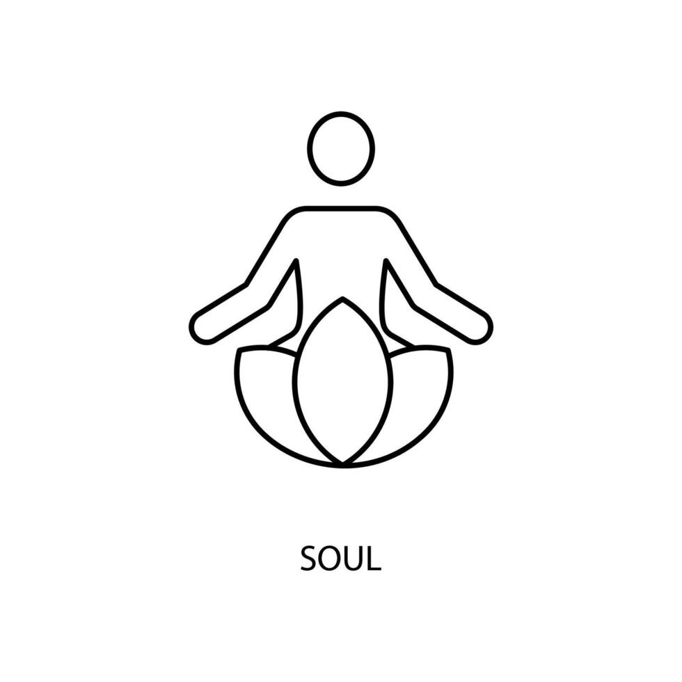 soul concept line icon. Simple element illustration. soul concept outline symbol design. vector