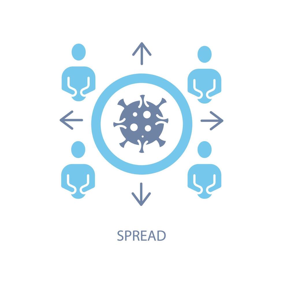 spread concept line icon. Simple element illustration. spread concept outline symbol design. vector