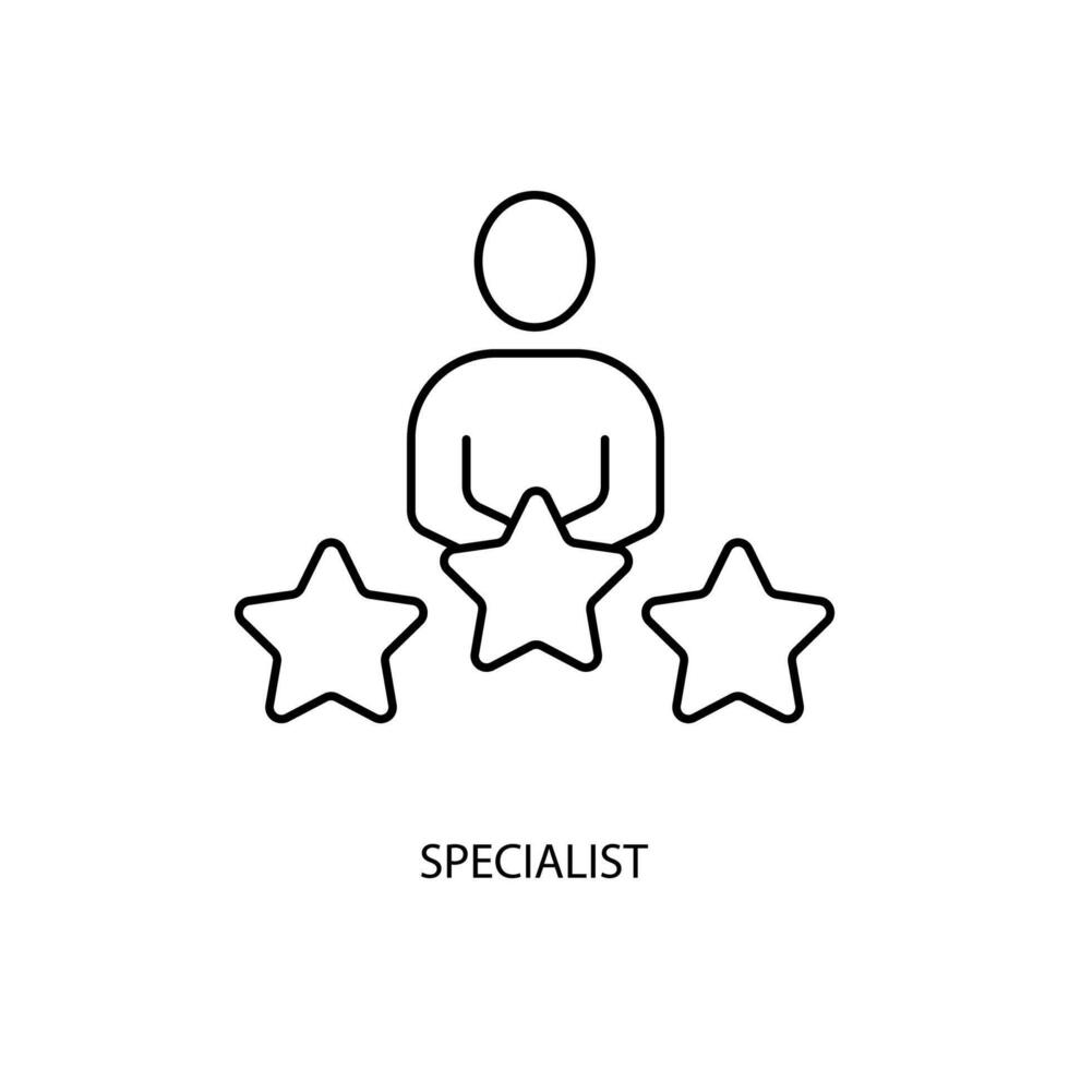 specialist concept line icon. Simple element illustration. specialist concept outline symbol design. vector