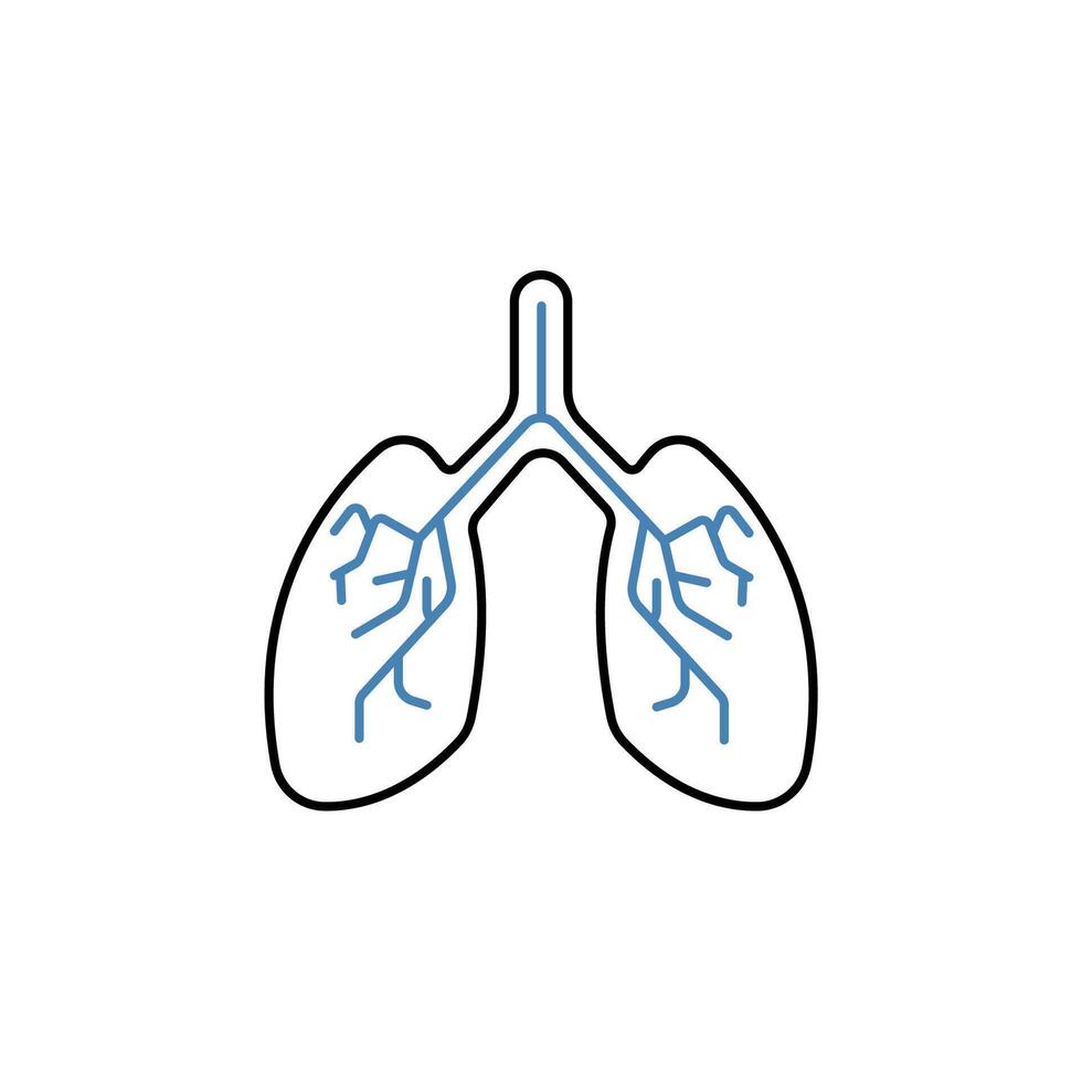 breath concept line icon. Simple element illustration. breath concept outline symbol design. vector