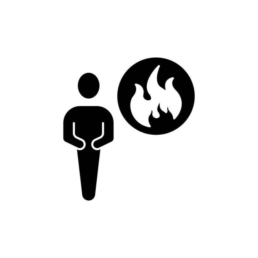 inflammation concept line icon. Simple element illustration. inflammation concept outline symbol design. vector