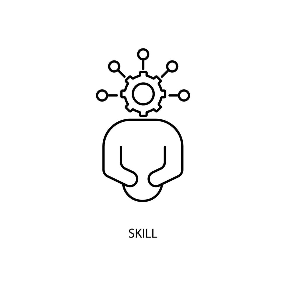 skill concept line icon. Simple element illustration. skill concept outline symbol design. vector