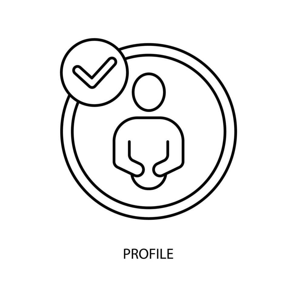 perfil concepto línea icono. sencillo elemento ilustración. perfil concepto contorno símbolo diseño. vector