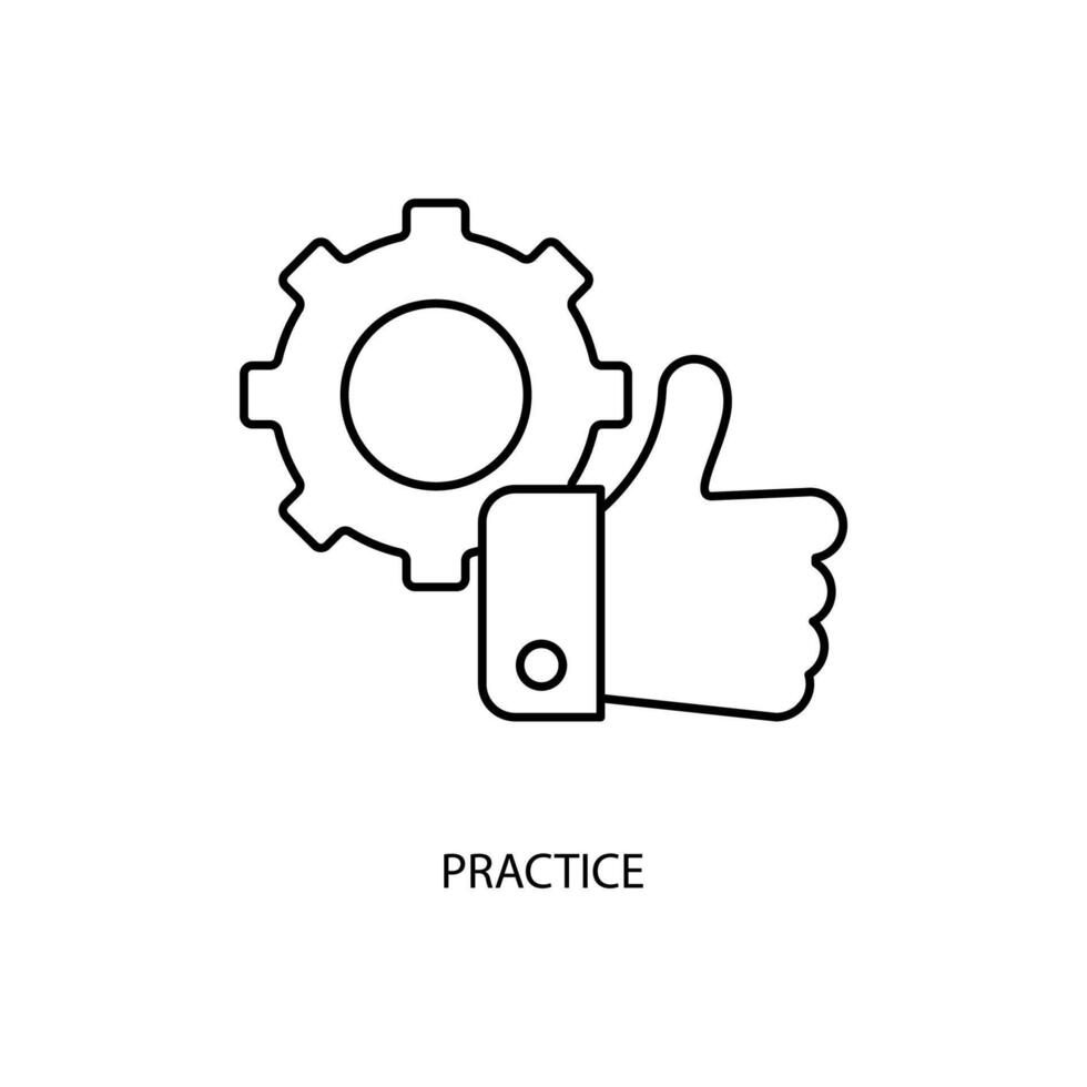 practice concept line icon. Simple element illustration. practice concept outline symbol design. vector