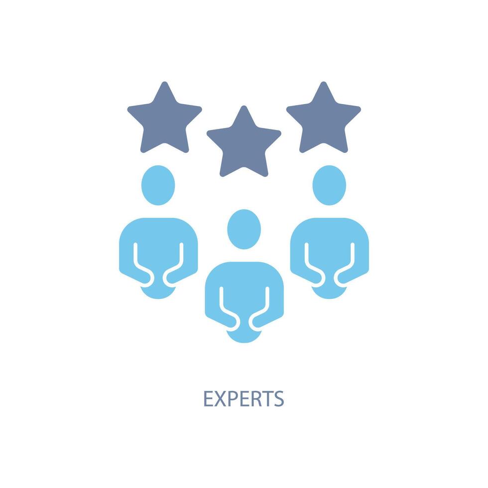 experts concept line icon. Simple element illustration. experts concept outline symbol design. vector