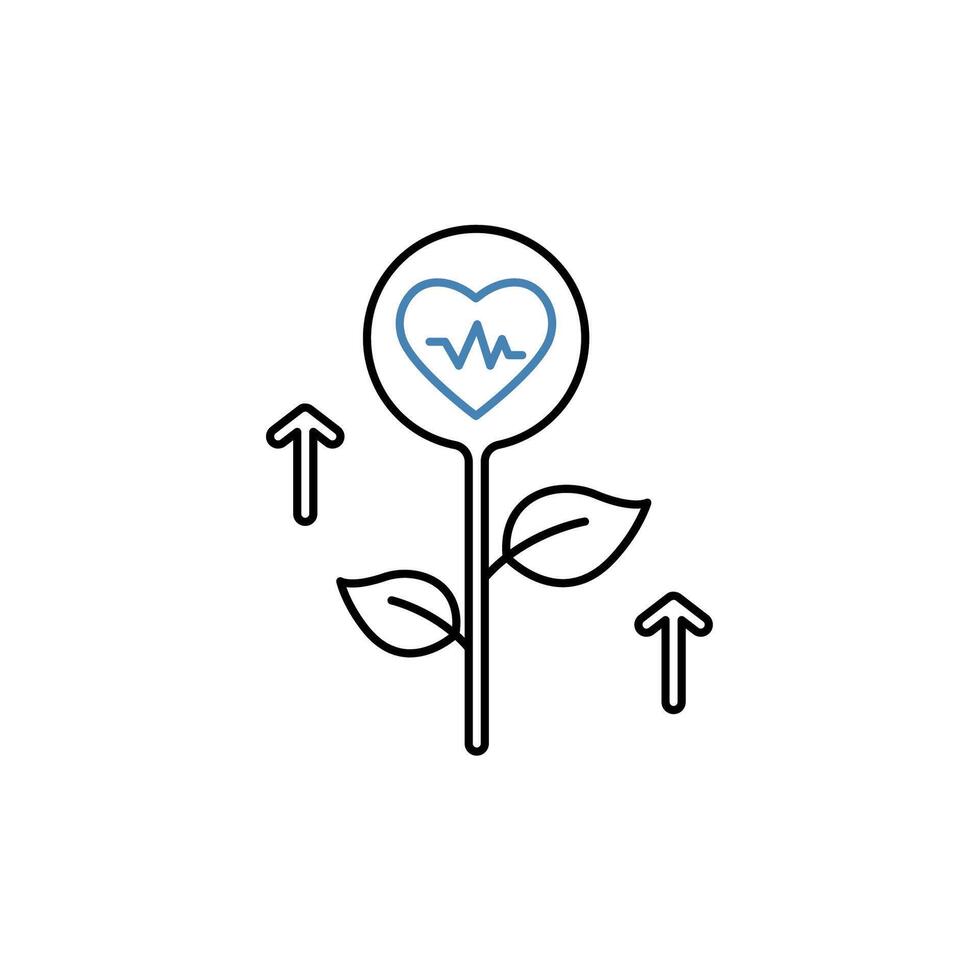 grow concept line icon. Simple element illustration.grow concept outline symbol de sign. vector