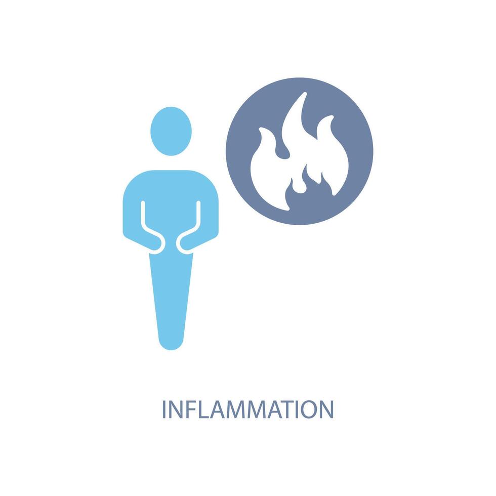 inflammation concept line icon. Simple element illustration. inflammation concept outline symbol design. vector