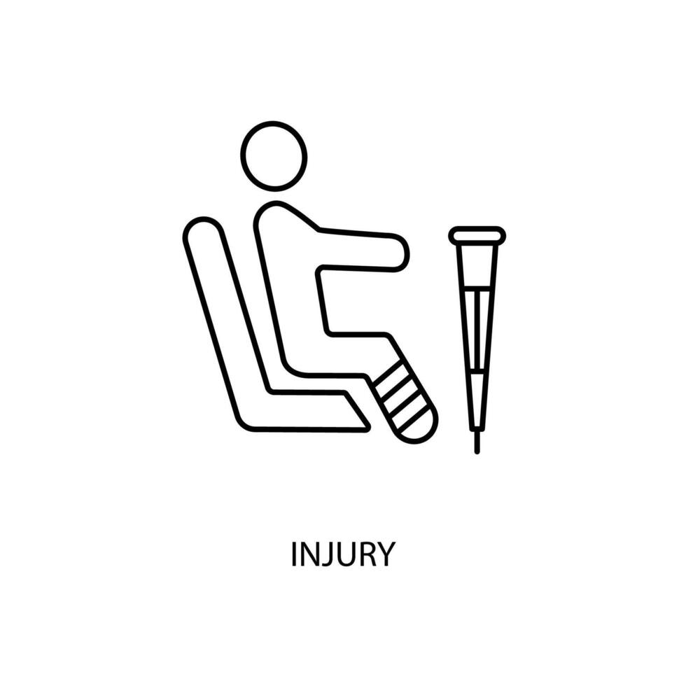 injury concept line icon. Simple element illustration. injury concept outline symbol design. vector