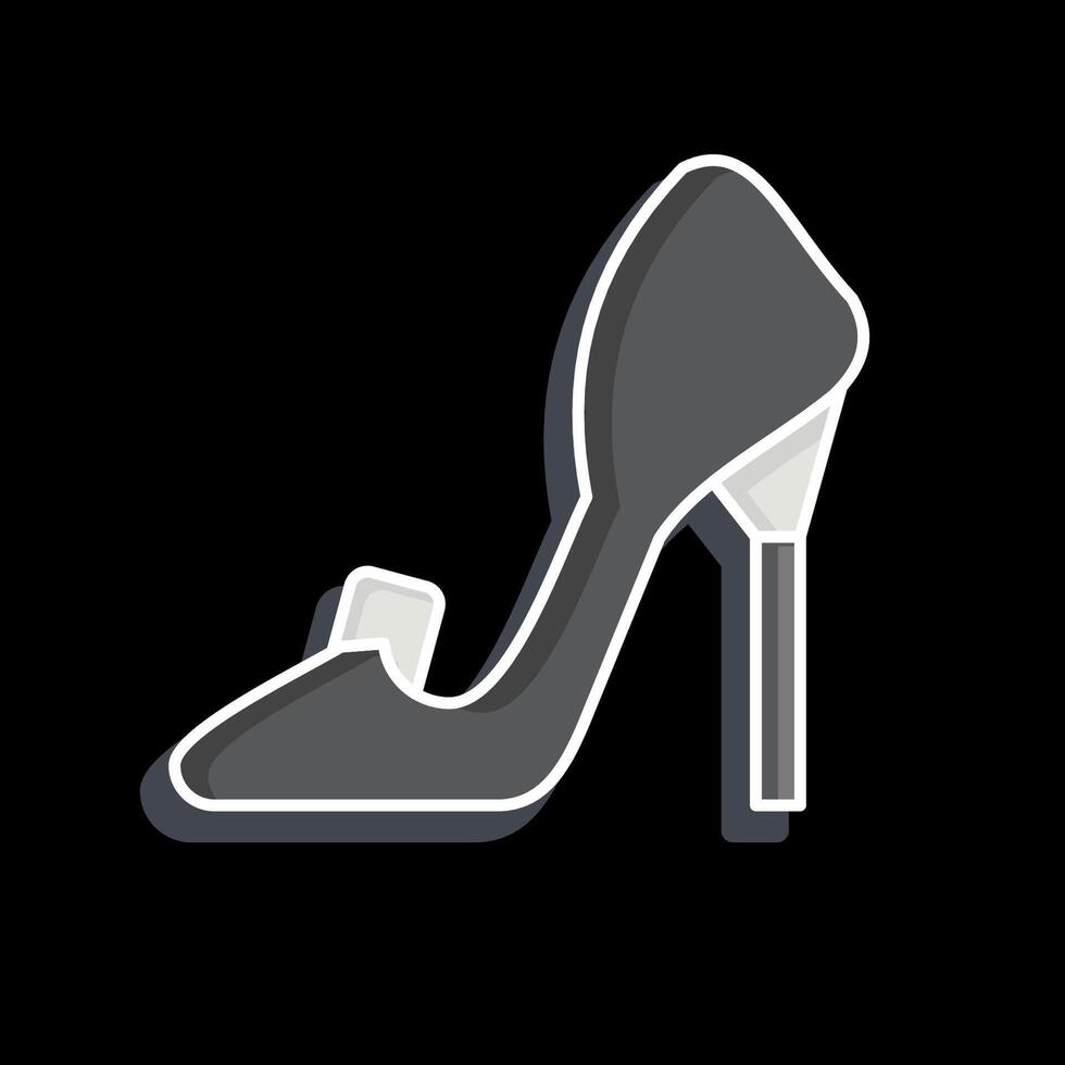Icon High Heel. related to Fashion symbol. glossy style. simple design editable. simple illustration vector