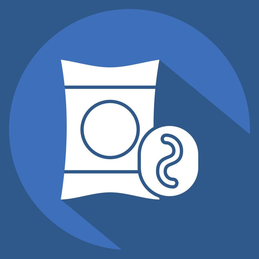 Icon Potatoships. related to Fast Food symbol. long shadow style. simple design editable. simple illustration vector