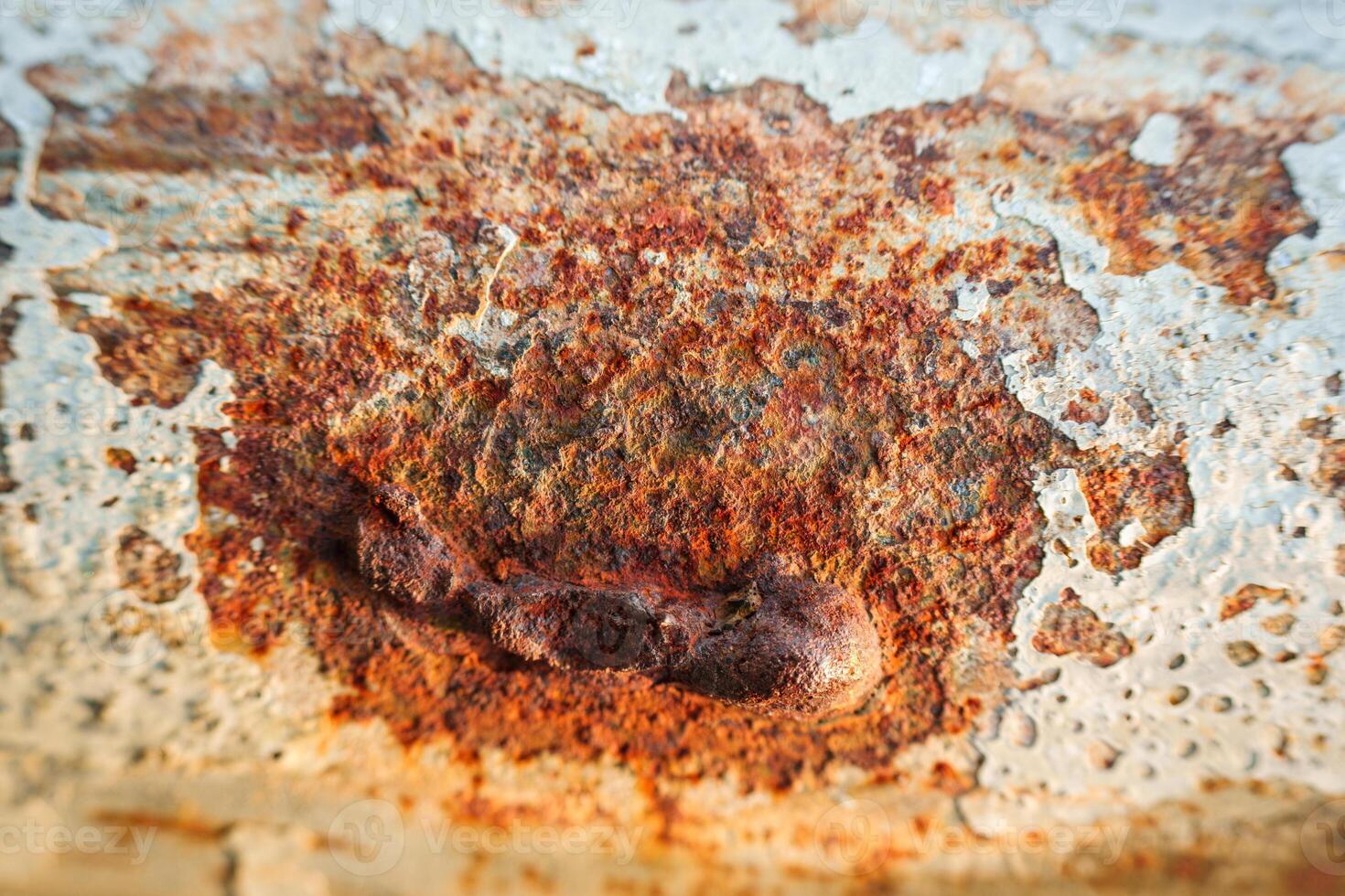 Weathered rusty metal corrosion background photo