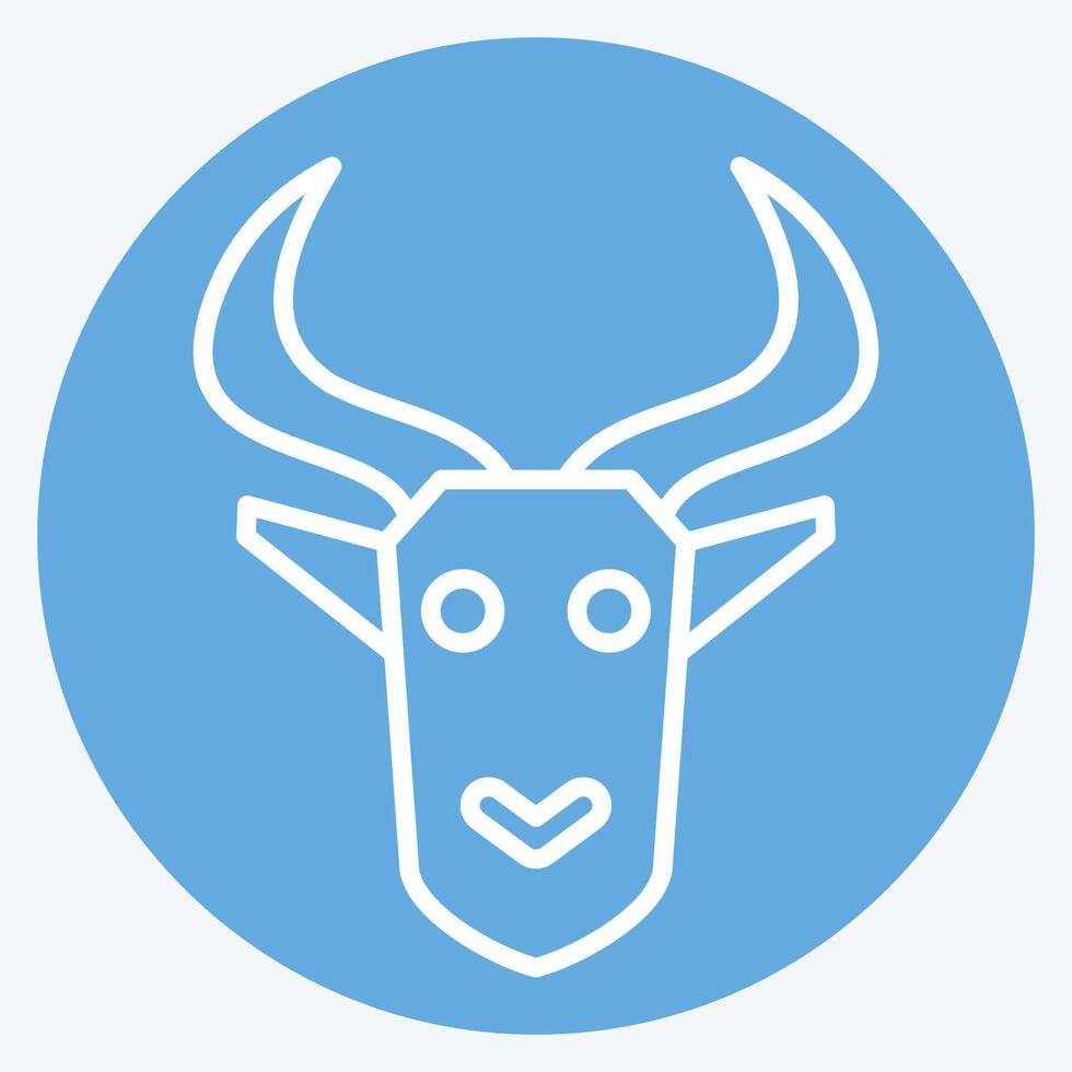 Icon Impala. related to Kenya symbol. blue eyes style. simple design editable. simple illustration vector