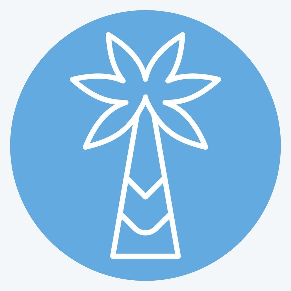Icon Palm Tree. related to Kenya symbol. blue eyes style. simple design editable. simple illustration vector