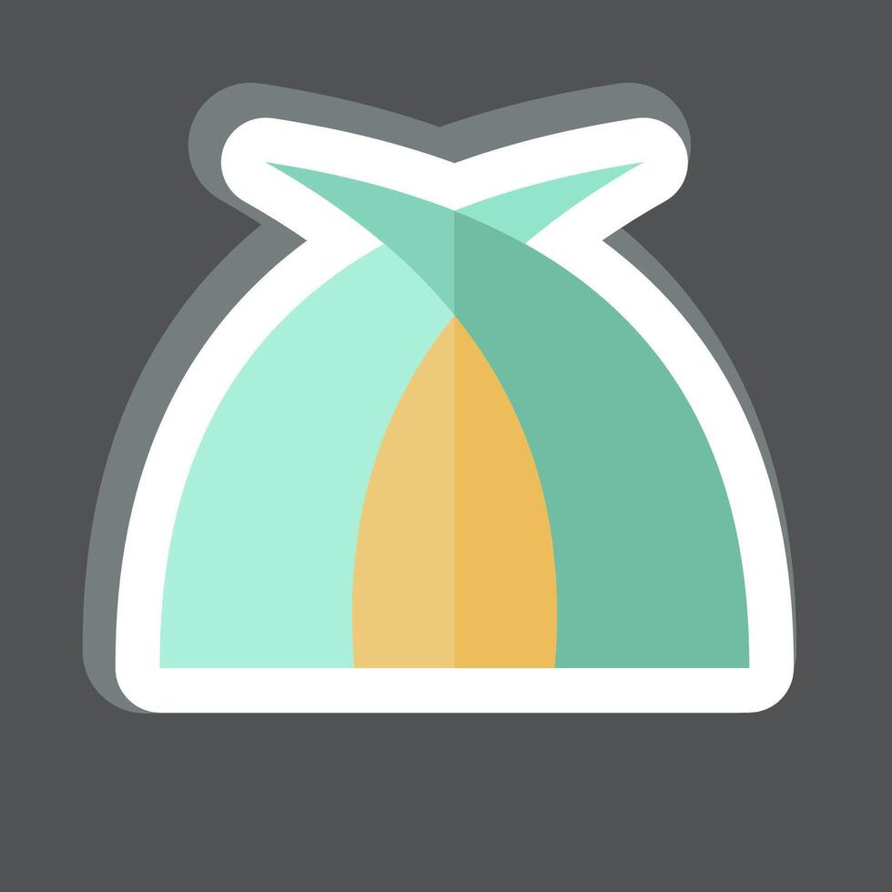 Sticker Mombasa Tusks. related to Kenya symbol. simple design editable. simple illustration vector