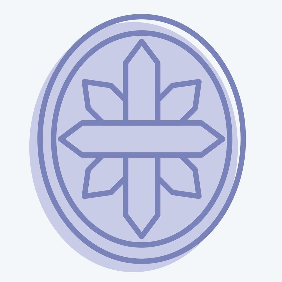 Icon Gem. related to Jewelry symbol. two tone style. simple design editable. simple illustration vector