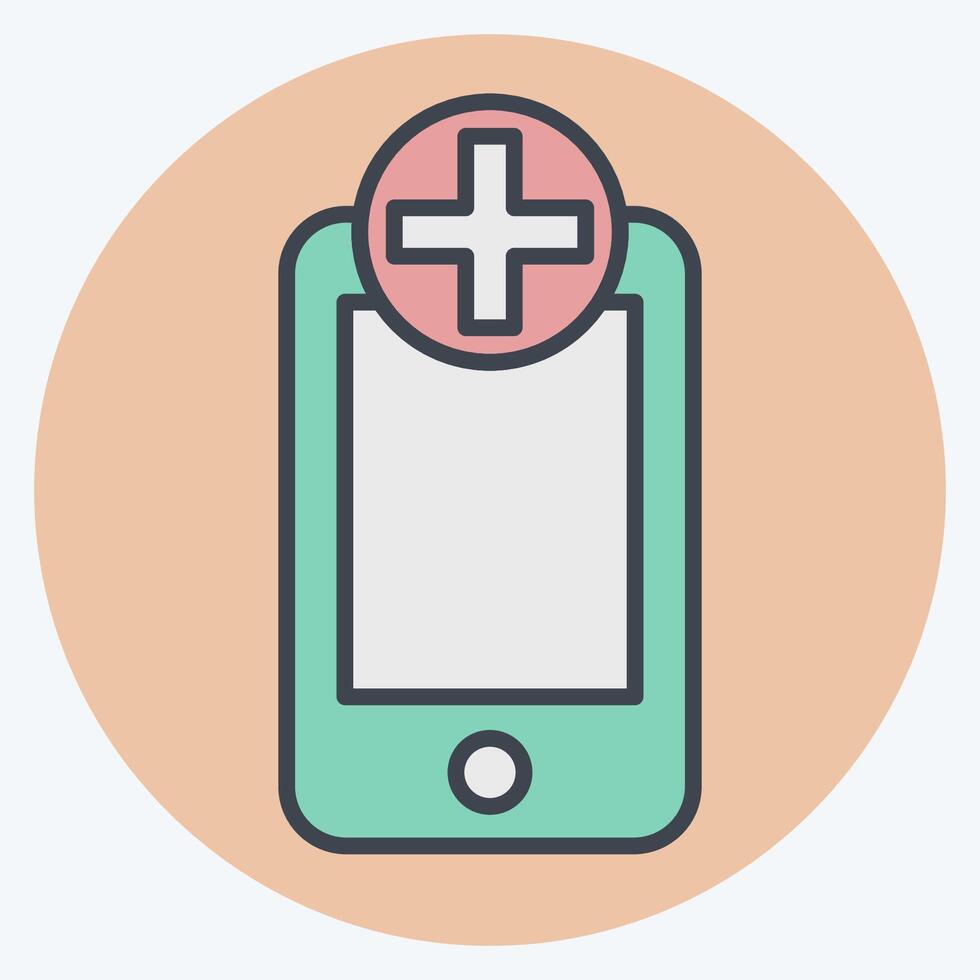 Icon Medical App. related to Medical symbol. color mate style. simple design editable. simple illustration vector
