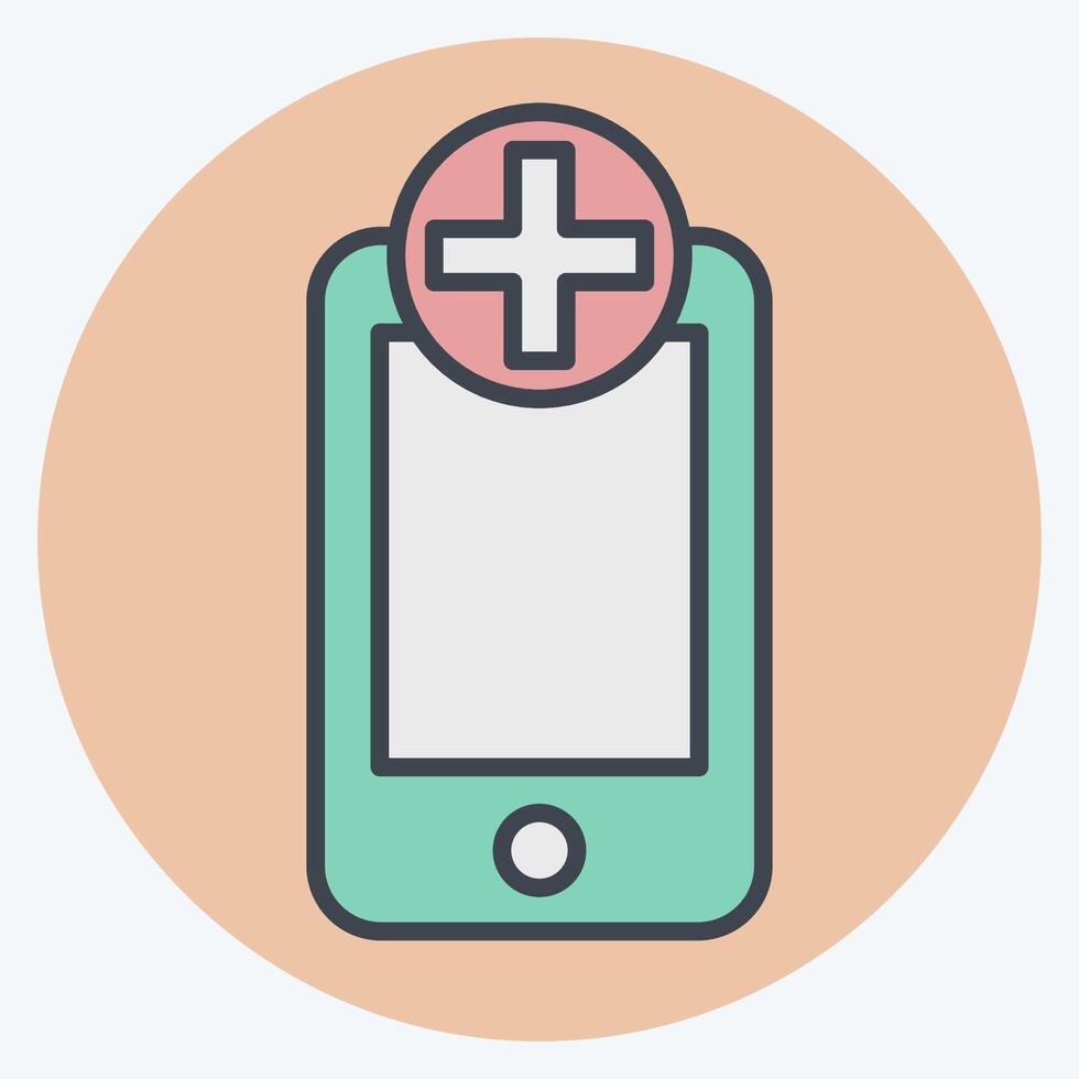 Icon Medical App. related to Medical symbol. color mate style. simple design editable. simple illustration vector