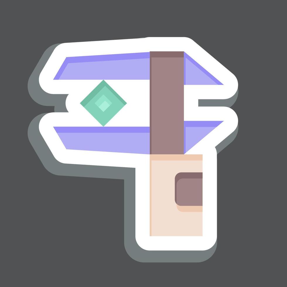 Sticker Caliper. related to Jewelry symbol. simple design editable. simple illustration vector