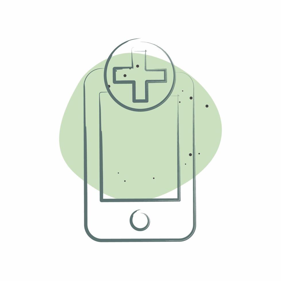 Icon Medical App. related to Medical symbol. Color Spot Style. simple design editable. simple illustration vector