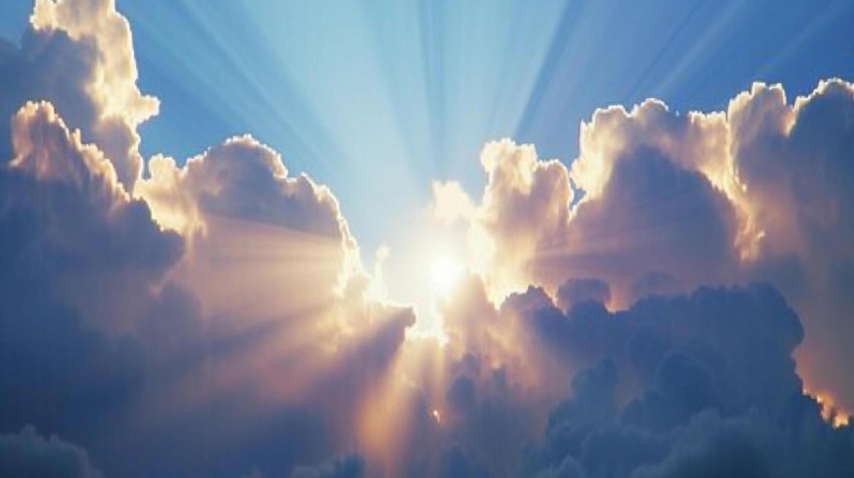AI generated Dramatic Cloudscape, dynamic cloud formation in the sky with billowing clouds, background image, generative AI photo