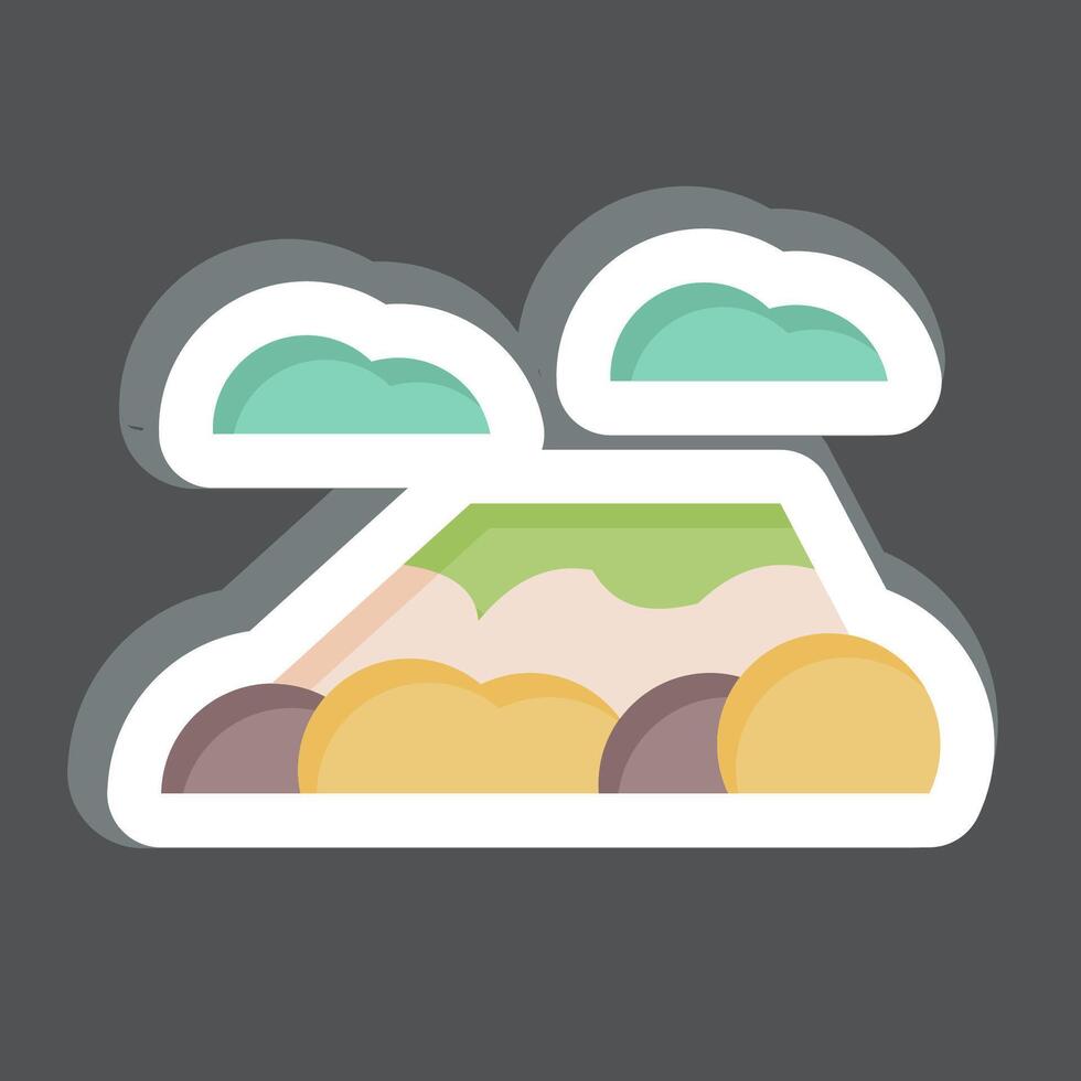 Sticker Mount kilimanjaro. related to Kenya symbol. simple design editable. simple illustration vector