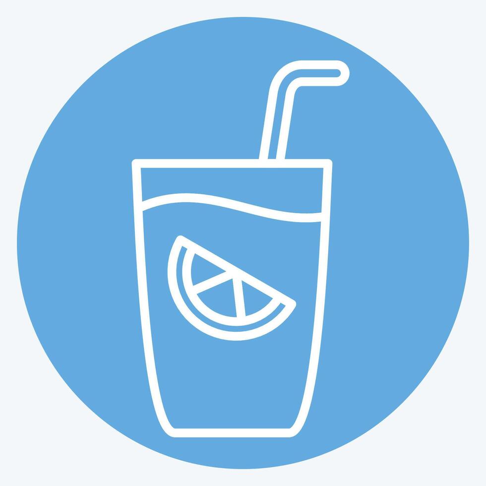 Icon Gin Tonic. related to Cocktails,Drink symbol. blue eyes style. simple design editable. simple illustration vector