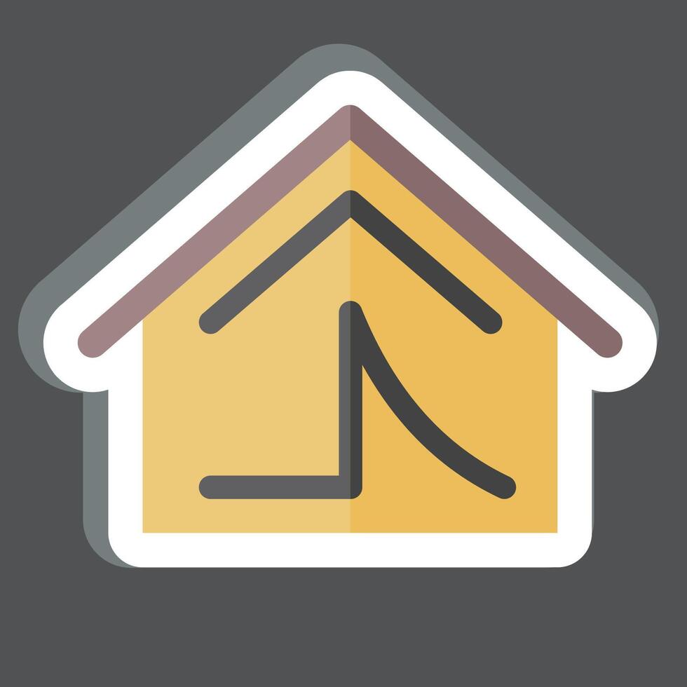 Sticker Camping Tent. related to Kenya symbol. simple design editable. simple illustration vector