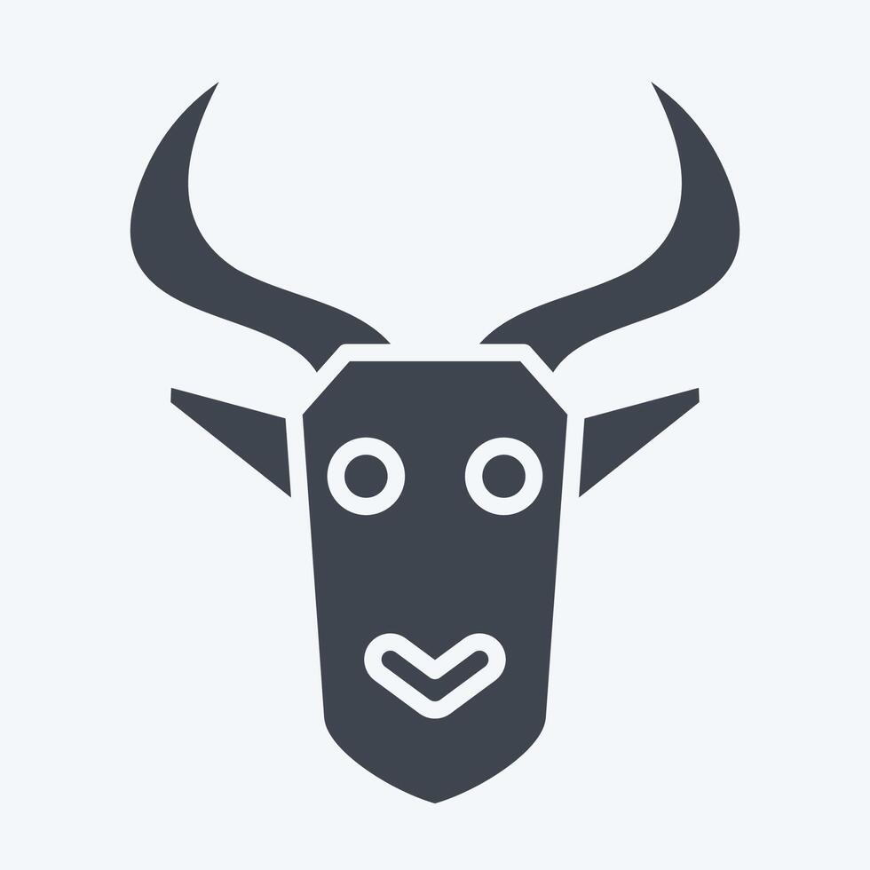 Icon Impala. related to Kenya symbol. glyph style. simple design editable. simple illustration vector