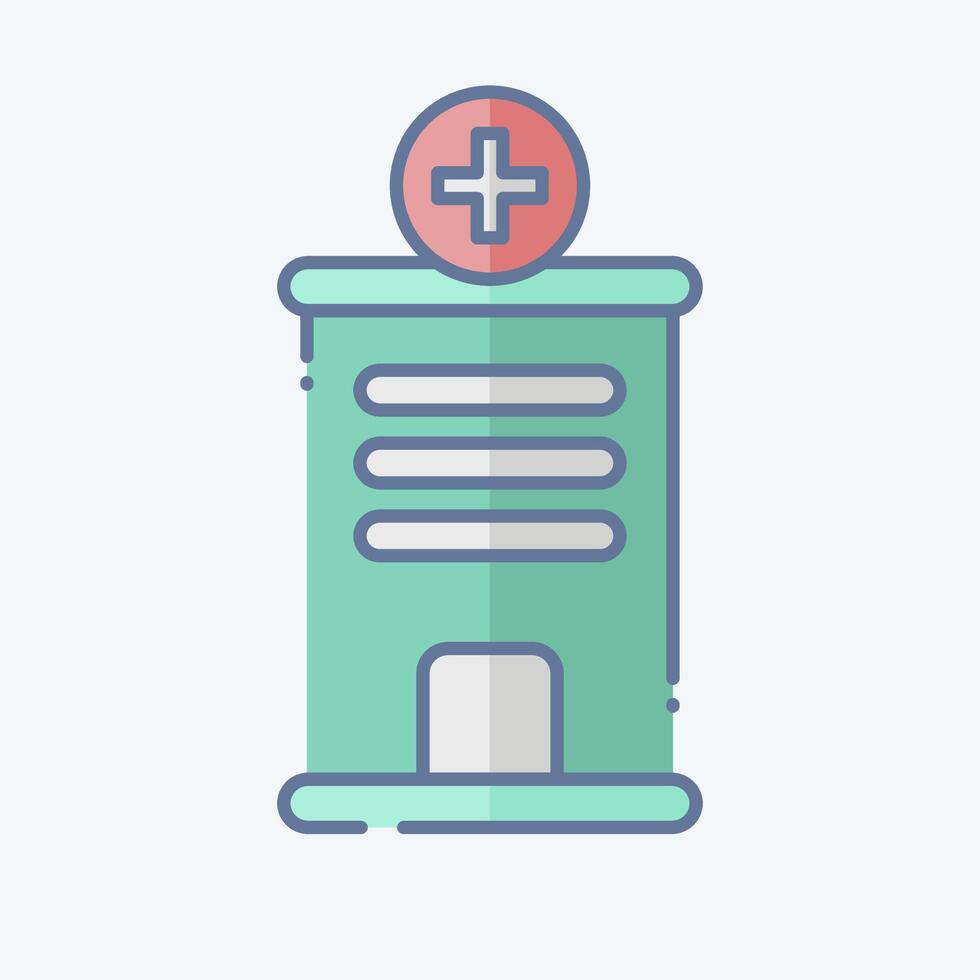 Icon Hospital. related to Medical symbol. doodle style. simple design editable. simple illustration vector